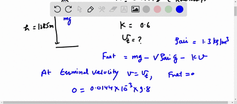 1-a-spherical-raindrop-of-mass-00144g-and-a-radius-151mm-falls-from-a-cloud-that-is-at-a-height-of-1285m-above-the-ground-assume-the-drag-coefficient-for-the-raindrop-is-060-and-the-density-68508