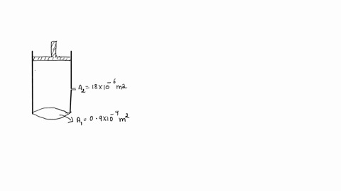 a-cylinder-of-area-of-cross-section-09-10-4-m2-with-outlet-of-area-of-cross-section-1810-6-m2-if-the-speed-of-motion-of-the-piston-is-18-10-2-ms-calculate-the-speed-of-the-out-going-liquid