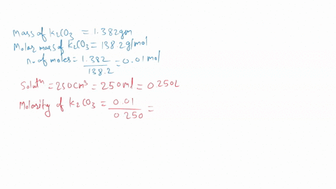 a-titration-was-carried-out-to-determine-the-concentration-of-a-solution-of-an-unlabelled-bottle-of-hydrochloric-acid-hcl-a-potassium-carbonate-solution-was-made-up-by-dissolving-1382gms-k2c-12078