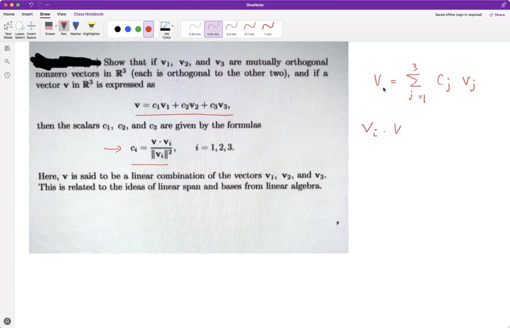 SOLVED Show that if V1, V2, and V3 are mutually orthogonal nonzero