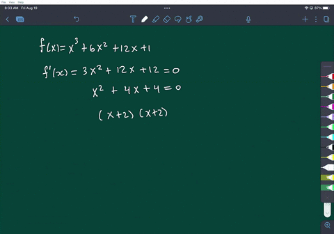 for-the-function-fx-x-3-6x-2-12x-1-find-the-interval-on-which-the-function-is-increasing-and-decreasing-86277