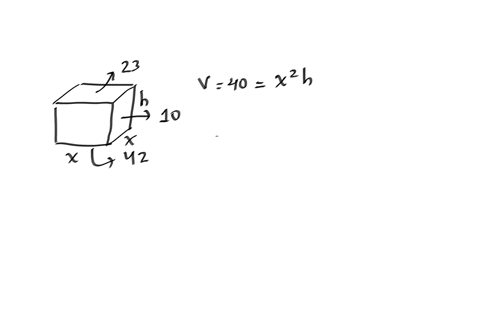 a-rectangular-box-is-to-have-a-square-base-and-a-volume-of-40-ft3-the-material-for-the-base-costs-42ft2-the-material-for-the-sides-costs-10ft2-and-the-material-for-the-top-costs-23ft2-lettin-53164