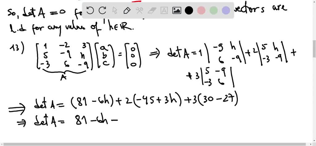 SOLVED: In Exercises 11-14, find the value(s) of h for which the ...