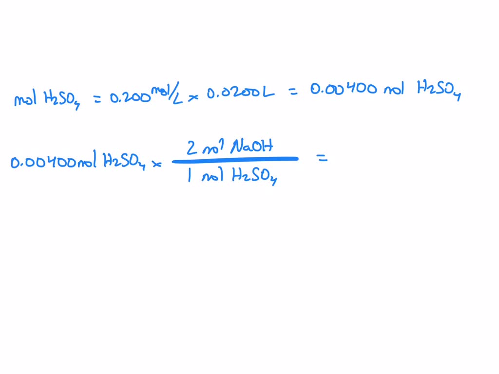 Consider the following neutralization reaction: H2SO4 (aq) + 2NaOH (aq ...