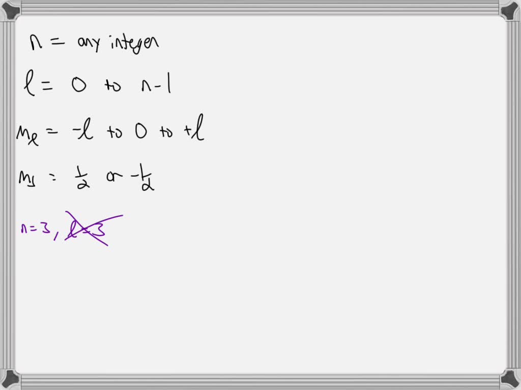 the set of quantum numbers n 3 l 2 ml 0