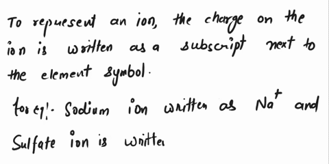 To enter an ion such as so42 use a subscript followed by a...