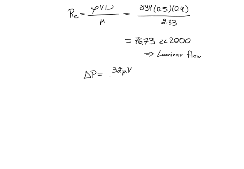 3-consider-the-flow-of-oil-with-rho894-mathrmkg-mathrmm3-and-mu233-mathrmkg-mathrmm-cdot-mathrms-in-a-40-mathrmcm-diameter-pipeline-at-an-average-velocity-of-05-mathrmm-mathrms-a-300-mathrmm-long-sect
