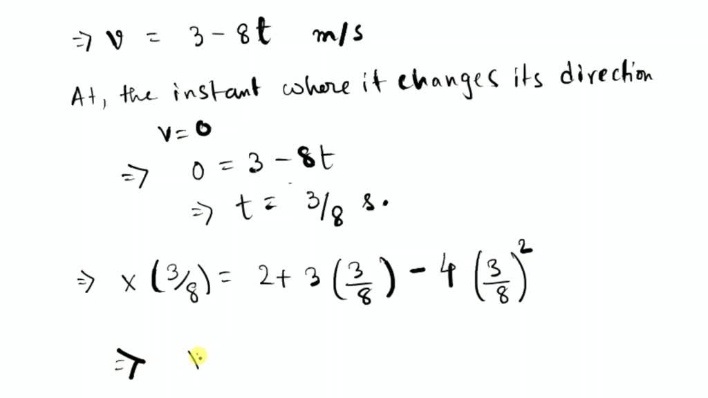 SOLVED: A particle moves along the X axis. Its position is given by the ...