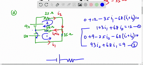 ii-determine-the-magnitudes-and-directions-of-the-currents-in-each-resistor-shown-in-fig-19-56-the-batteries-have-emfs-of-mathscre_1-90-v-and-mathscre_2-120-v-and-the-resistors-have-values-of-r_1-25-2