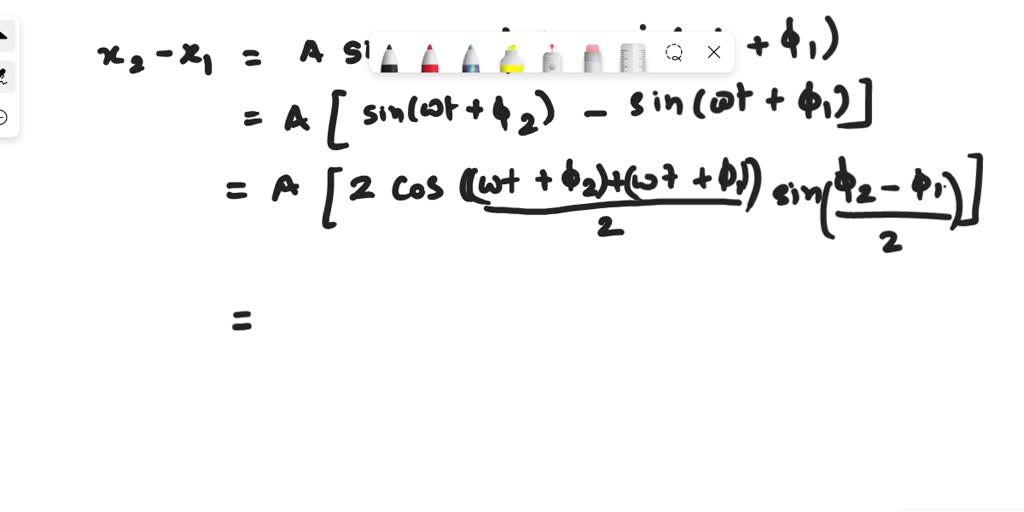 SOLVED Two particles are executing simple harmonic motions of the same