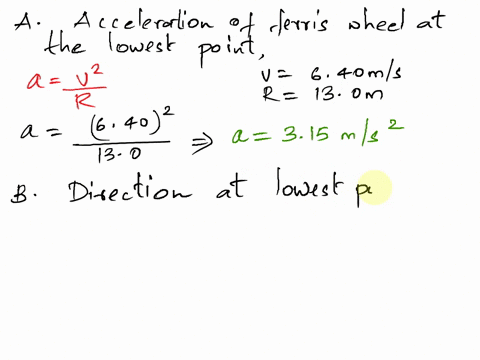 a-ferris-wheel-with-radius-rrr-130-mm-is-turning-about-a-horizontal-axis-through-its-center-in-figure-1-the-linear-speed-of-a-passenger-on-the-rim-is-constant-and-equal-to-640-msms-a-what-is-the-magni