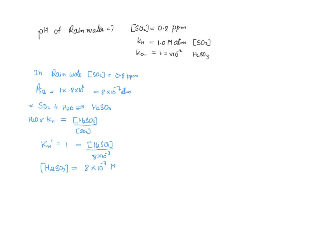 Solved When So2 Density In The Atmosphere Is 0 12 Ppm Calculate The