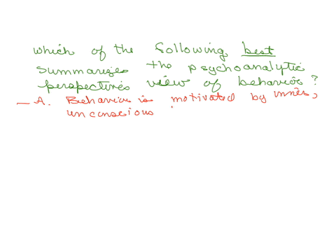 21-which-of-the-following-best-summarizes-the-psychoanalytic-perspectives-view-of-behavior-a-behavior-is-motivated-by-inner-unconscious-forces-b-behavior-is-a-response-to-external-reward-and-punishmen