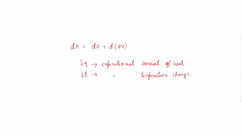 the-equation-for-the-enthalpy-change-in-the-presence-of-possible-volume-and-pressure-changes-is-given-by-dh-du-dpv-consider-3-moles-of-an-ideal-gas-into-which-an-infinitesimal-amount-of-heat-53666