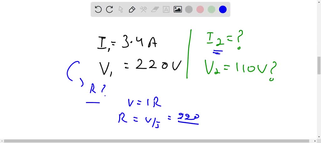 SOLVED: an electric iron draws a current of 3.4 a from the 220 V supply ...