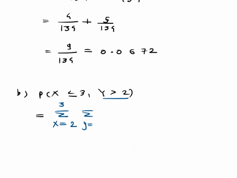 if-the-joint-probability-distribution-of-x-and-y-is-given-by-22-y-fzy-134-for-234-y-0123-find-py-2x-2-px-3y-2-px-y-px-y-6-hint-it-may-help-to-make-a-table-of-the-values-of-the-probabilities_-84863