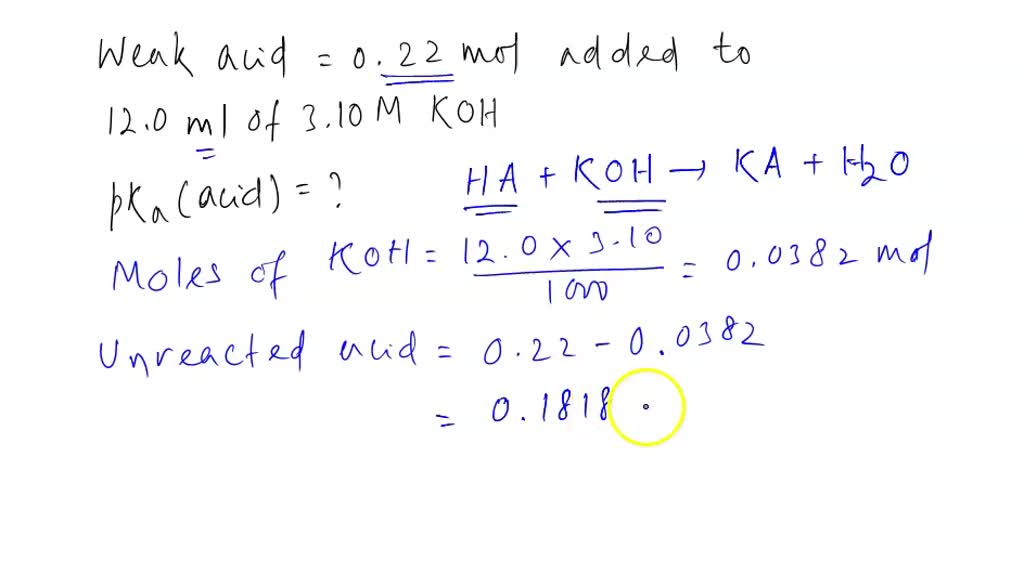 SOLVED: A general chemistry student measured the pH of a 0.311 M ...