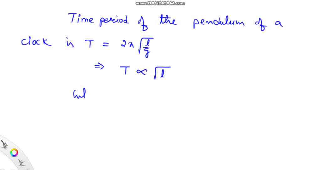 SOLVED The pendulum of a certain pendulum clock is made of brass. When