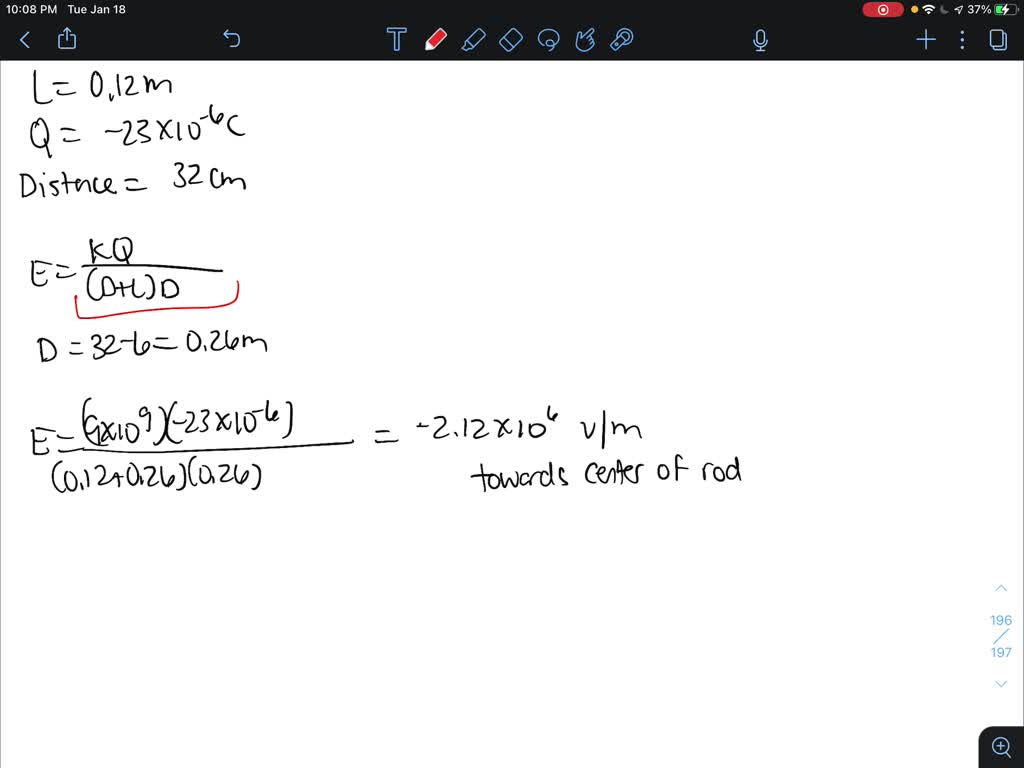 solved-a-rod-12-0-cm-long-is-uniformly-charged-and-has-a-total-charge