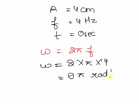 an-object-in-simple-harmonic-motion-has-amplitude-40-mathrmcm-and-frequency-40-mathrmhz-and-at-t0-ma-56684