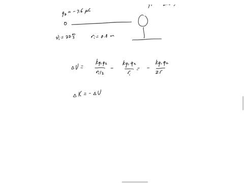 small-melal-sphere-carrying-net-charge-of-q1-260-pc-held-in-stationary-position-by-insulating-supports-a-second-small-metal-sphere-with-net-charge-of-92-760-c-and-mass-80-g-is-projected-towa-50151
