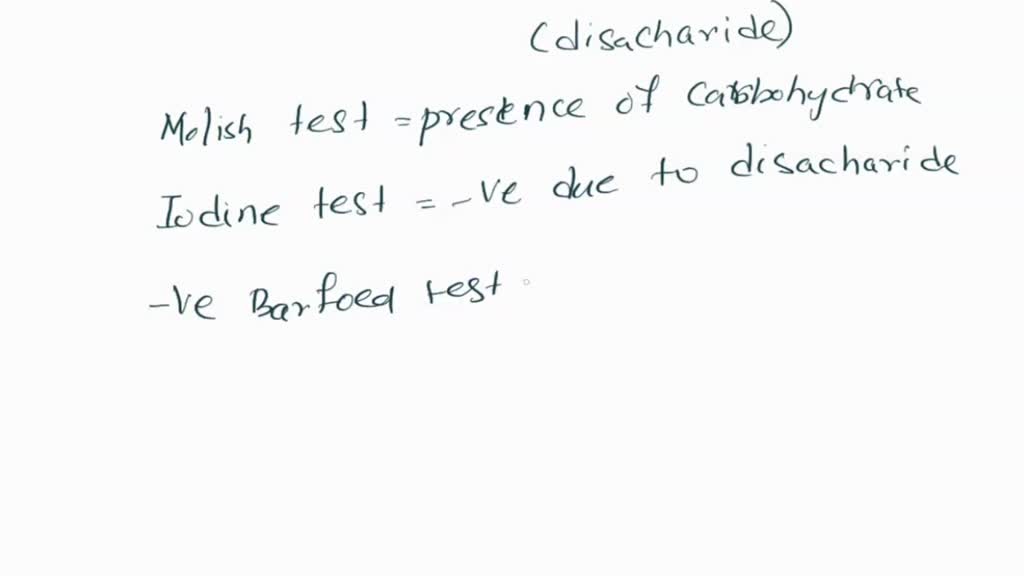 SOLVED If an unknown carbohydrate gives a positive molisch test, a