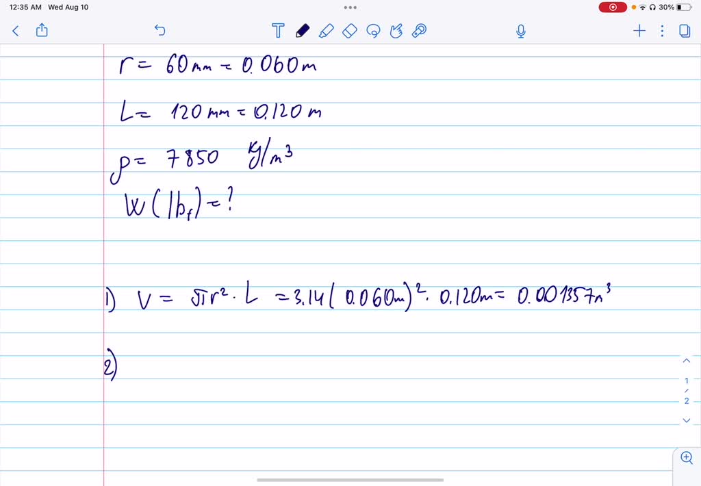 SOLVED The Radius And Length Of A Steel Cylinder Are 60mm And 120 Mm solved-the-radius-and-length-of-a-steel-cylinder-are-60mm-and-120-mm