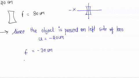 an-object-is-200-cm-to-the-left-of-a-thin-diverging-lens-that-has-a-focal-length-of-magnitude-300-cm-a-what-is-the-image-distance-b-draw-a-ray-diagram-showing-the-image-position-i-need-a-cle-41531