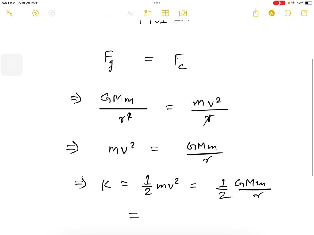 SOLVED What's the total mechanical energy of a 1200kg satellite in circular orbit 1530km above