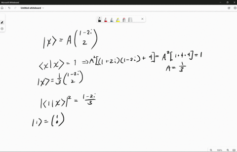 1-2i-an-electron-is-in-the-spin-state-7-determine-the-normalization-constant-a-if-you-measure-s-on-this-electron-what-values-could-you-get-and-what-is-the-probability-of-each-what-is-the-exp-38514