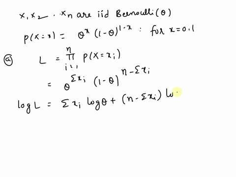 suppose-that-x1-xn-are-iid-bernoulli-where-0-1-a-find-the-maximum-likelihood-estimator-mle-of-b-find-the-mle-of-1-82195