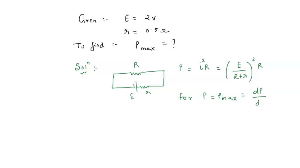 SOLVED The emf of a battery is 2 V and its internal resistance is 0.5