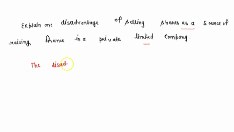 explain-one-disadvantage-of-selling-shares-as-a-source-of-raising-finance-in-a-private-limited-company-00608