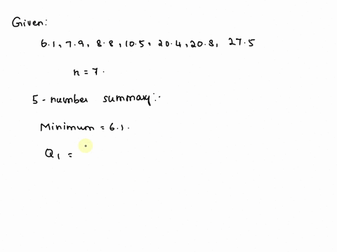 given-the-table-below-find-the-5-number-summary-show-your-answers-in-the-box-below-x-61-79-88-105-204-208-275-72234