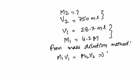 what-is-the-concentration-of-a-diluted-solution-with-a-final-volume-of-750ml-that-came-from-adding-water-to-287ml-of-a-42m-solution