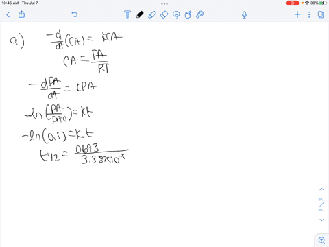 the-rate-constant-for-the-1st-order-decomposition-of-n2o5-in-the-reaction-2n2o5-g-i-4no2-g-o2-g-is-k338x-10-5-s-1-at-25oc-a-what-is-the-half-life-of-n2o5-b-what-will-be-the-total-pressure-in-70462