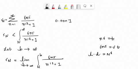 find-the-minimum-value-of-n-necessary-such-that-sn-estimates-the-series-below-to-within-00001-6n5-n12-1-n-provide-your-answer-below-n-87408