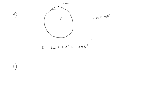a-uniform-hoop-of-mass-m-and-radius-r-is-hanging-from-a-pivot-on-its-rim-the-axis-through-this-pivot-is-perpendicular-to-the-planc-of-the-hoop-and-perpendicular-to-the-planc-of-the-paper-sin-34995