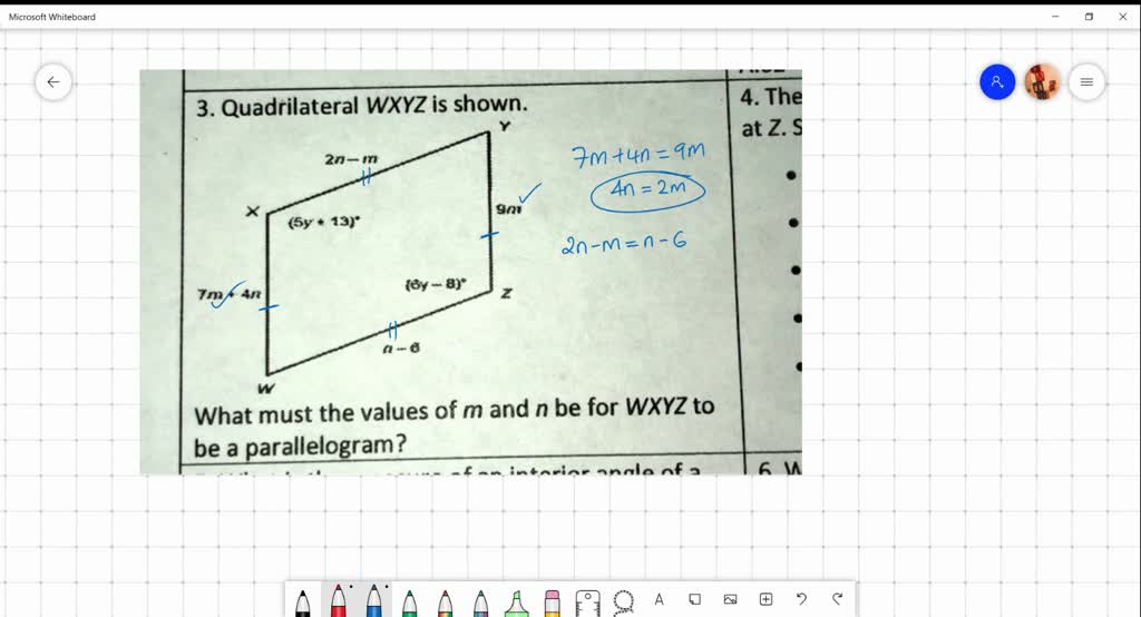 solved-quadrilateral-wxyz-is-a-rhombus-what-is-m-quadrilateral-wxyz