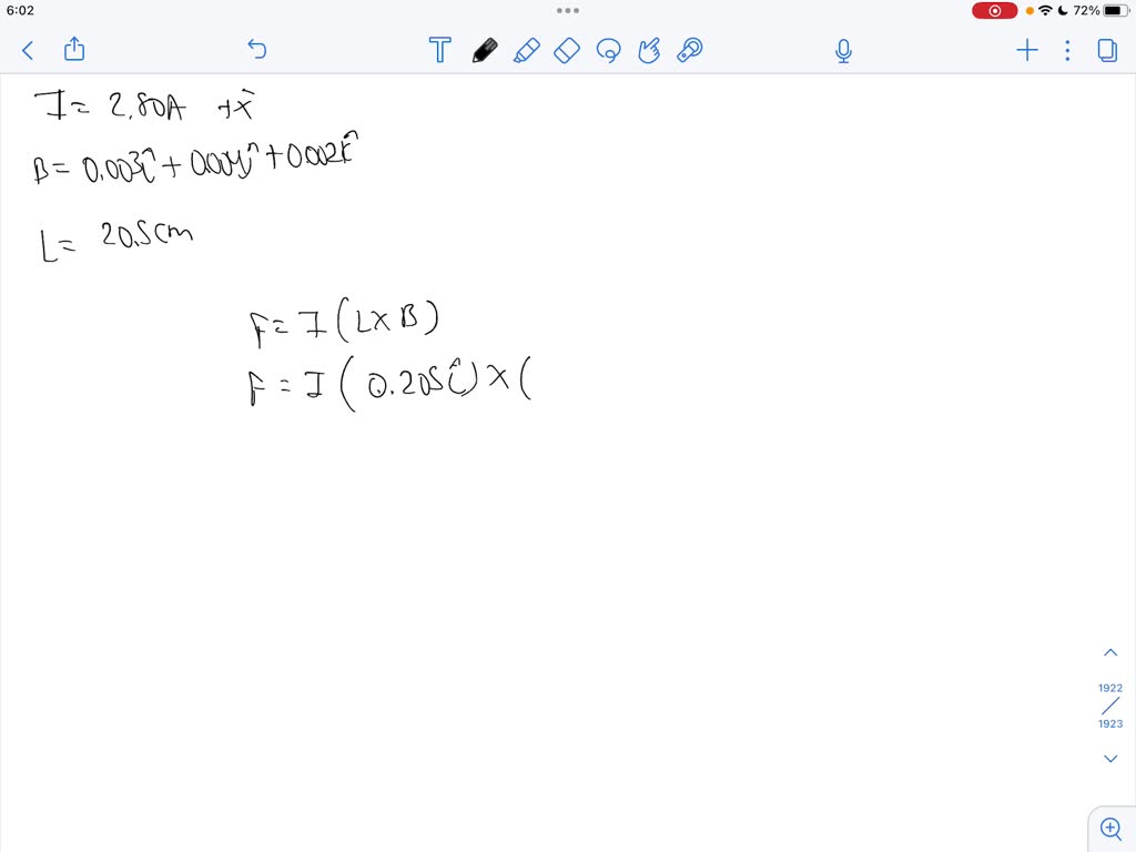 SOLVED: A long wire lying along the x-axis carries a current of 2.80 A ...