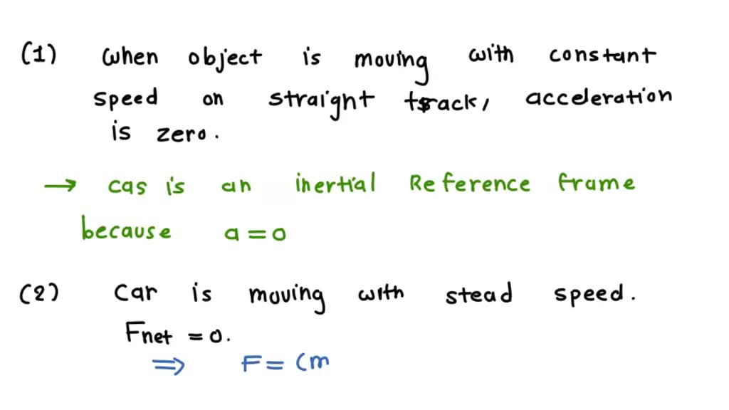 SOLVED: Which of the following are inertial reference frames? A. A car ...