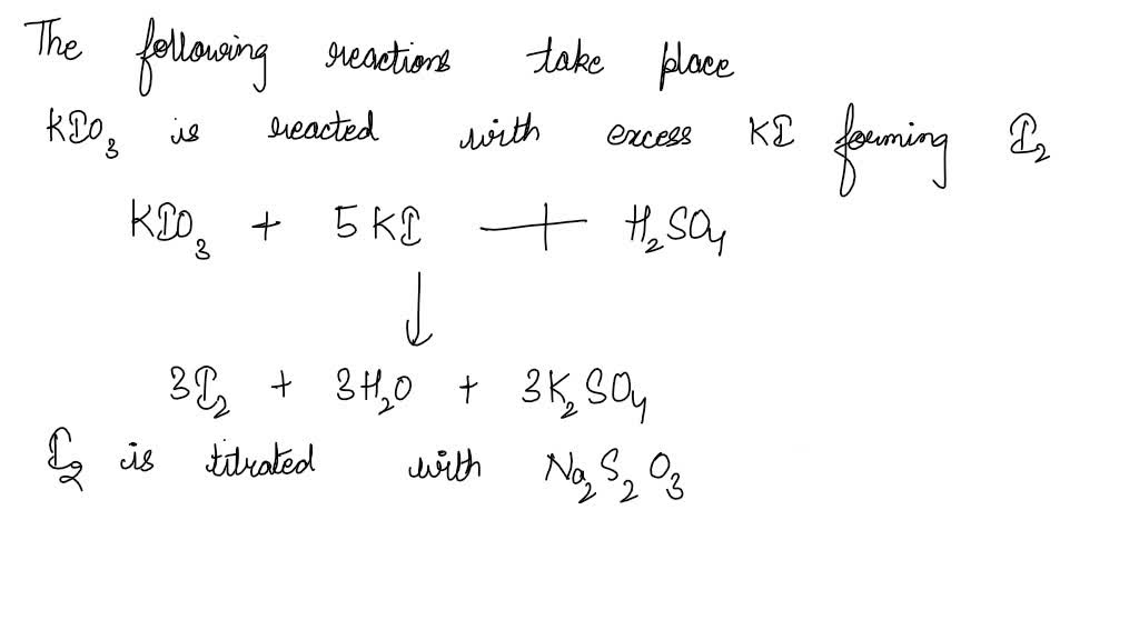 SOLVED Case To standardize an unknown solution of sodium thiosulfate
