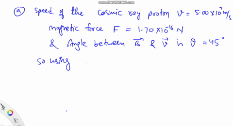 a-a-cosmic-ray-proton-moving-toward-the-earth-at-500-times-107-mathrmm-mathrms-experiences-a-magneti-95033