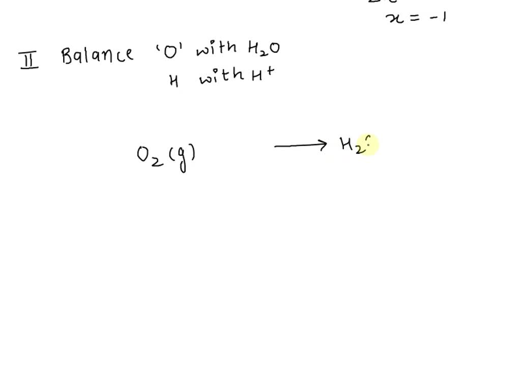 Solved Write A Balanced Half Reaction For The Reduction Of Gaseous Oxygen O2 To Aqueous 0711