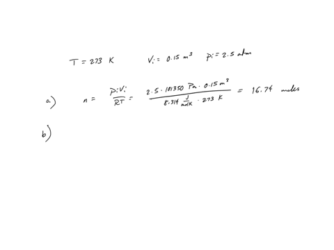 an-ideal-gas-at-000oc-initially-occupies-0150-m3-at-a-pressure-of-250-atm-a-how-many-moles-of-the-gas-are-there-hint-convert-temp-to-kelvin-the-gas-then-undergoes-two-steps-step-1-it-is-expa-39781