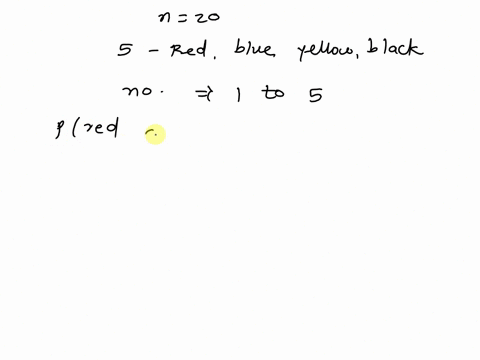 in-an-urn-there-are-20-balls-of-four-colors-red-black-yellow-and-blue-for-each-color-there-are-5-balls-and-they-are-numbered-from-1-to-5-1-if-one-ball-is-randomly-drawn-from-the-urn-what-is-13111