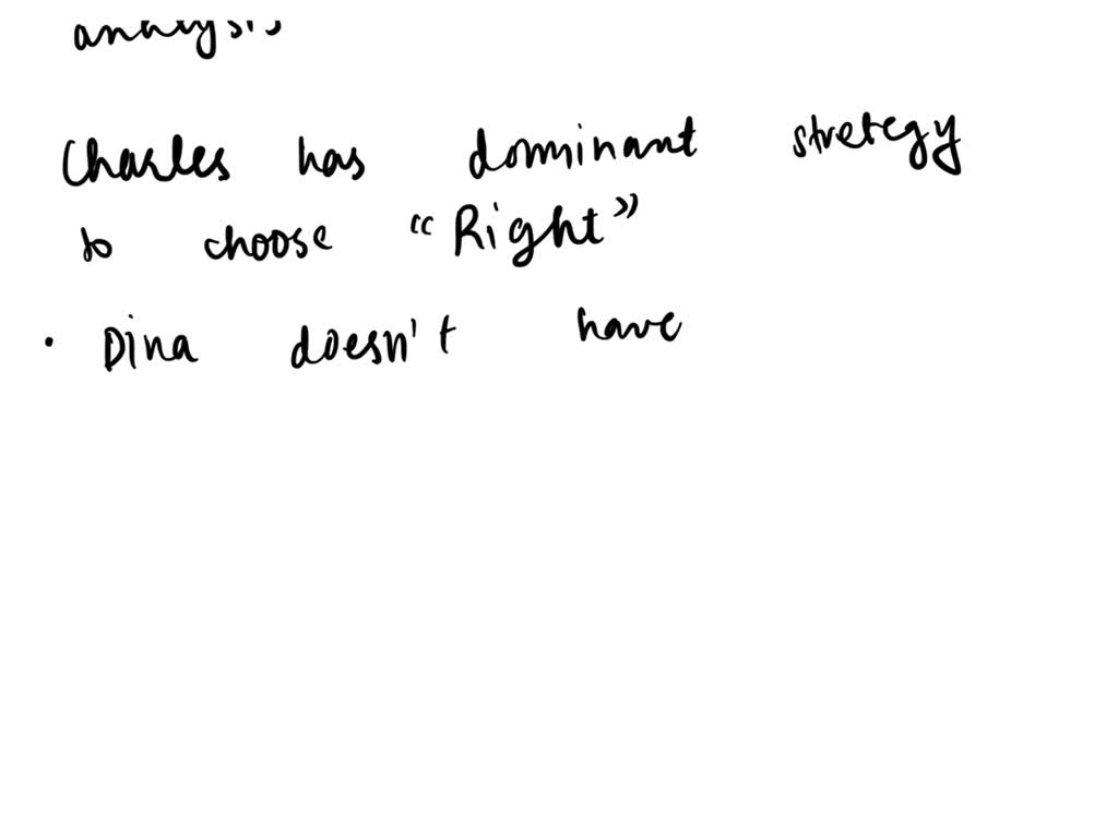 7. Solving for dominant strategies and the Nash equilibrium Suppose ...