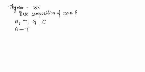 thymine-forms-18-of-the-bases-in-genome-of-an-organism-what-is-the-base-composition-of-this-dna-a-36-gc-and-64-at-64-gc-and-36-at-18-a-and-32-g-both-b-and-c-are-truc-77053