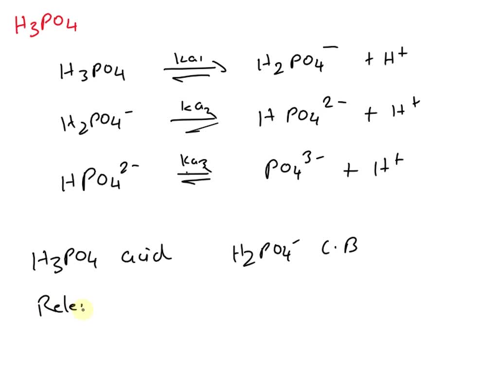 SOLVED: Phosphoric acid, H3PO4 has a Ka1, Ka2, and Ka3. a.). Explain ...