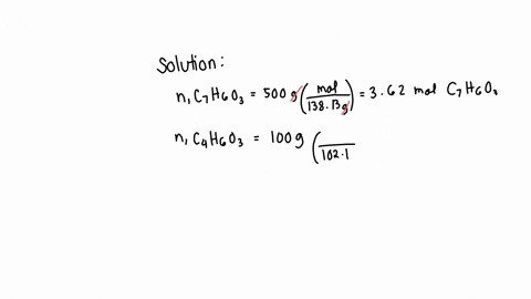 salicylic-acid-reacts-with-acetic-anhydride-to-form-aspirin-acetylsalicylic-acid-how-much-aspirin-can-be-produced-from-the-reaction-of-500-g-of-salicylic-acid-and-100-g-of-acetic-anhydride-2-c7h6o3-c4